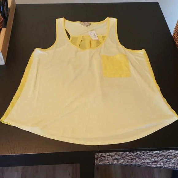 RW&CO Satin Trim and Back Tank Top - Picture 1 of 7